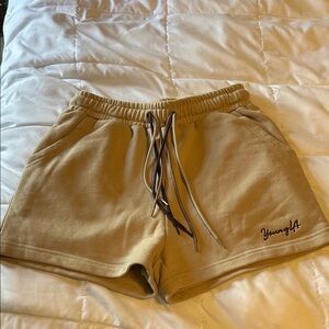 YoungLA -NEW Women's Athletic Tan Shorts - S